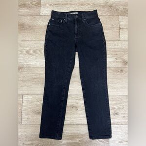 Madewell Jeans Womens 25(26x27) Black The Mid-Rise Perfect Vintage Jean